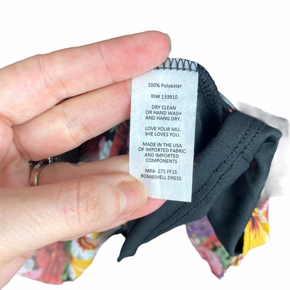 NWT SMYM MuMu Bombshell Dress Mini in Falling Floral Babydoll Flowy Small - Picture 9 of 11